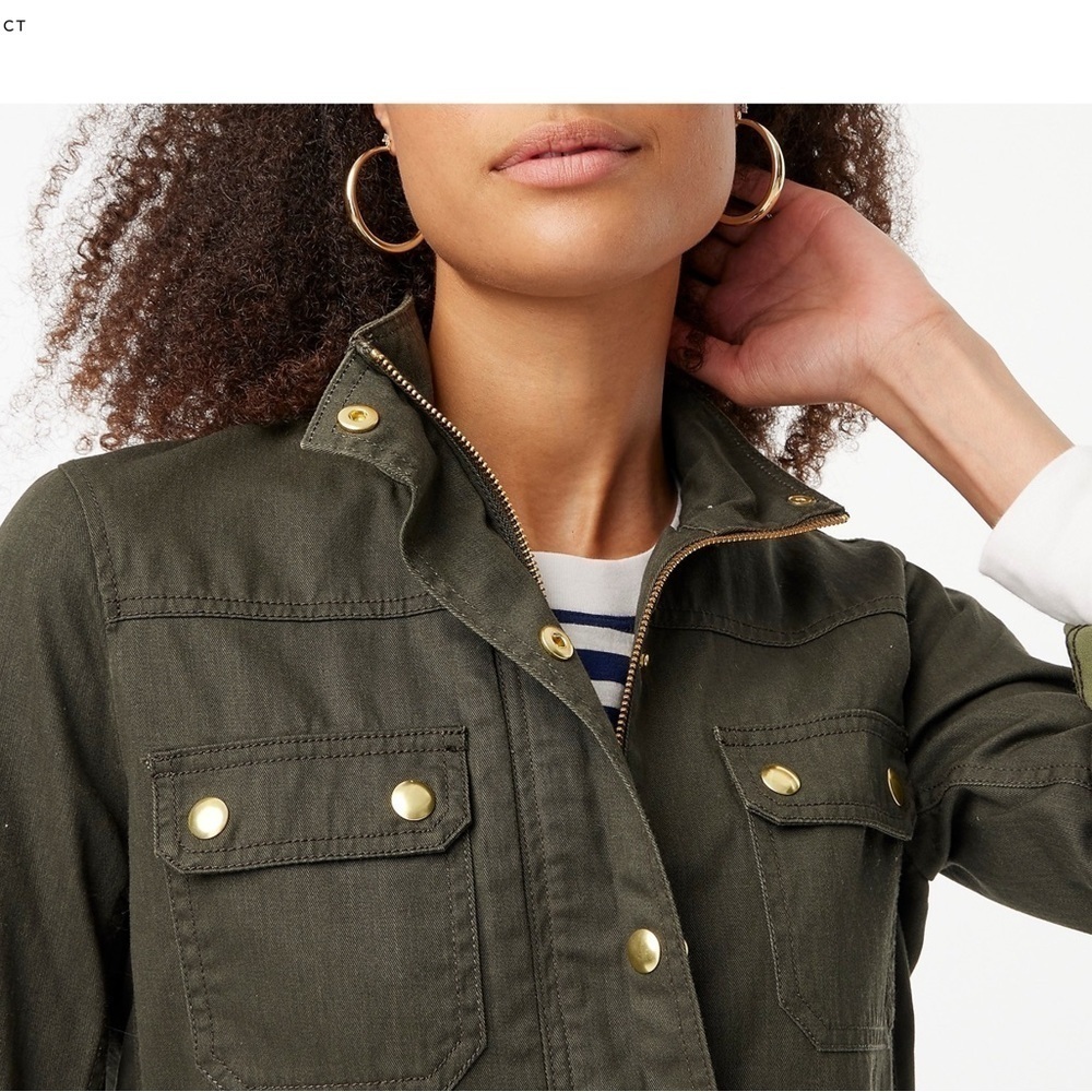 J.Crew Factory Resin-Coated Twill Field Jacket - S - Picture 3 of 7